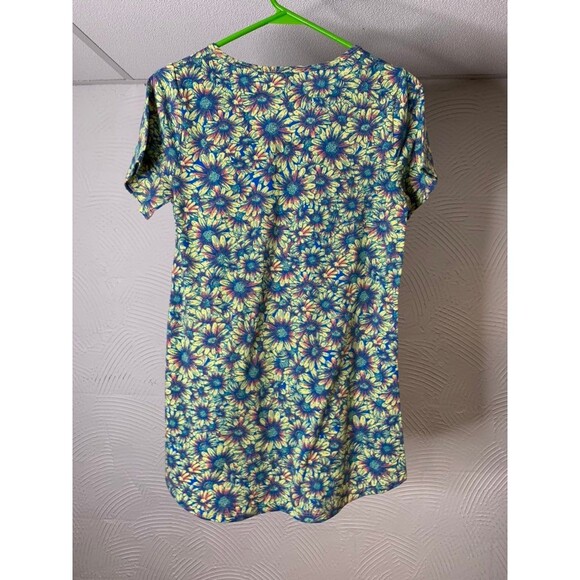 Lularoe Classic T XS Blue and Yellow Flowers - Picture 4 of 4